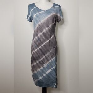 Urban X tie dye body con midi dress medium